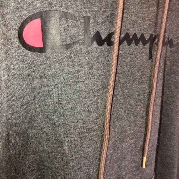 Champion Drawstring Hoodie (Dark Gray) - Picture 3 of 6